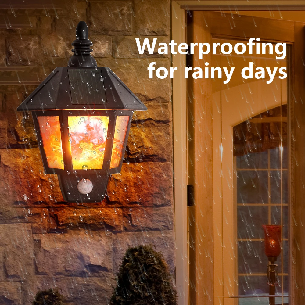 Уличные Фонари На Солнечной Энергии С Панелью Танцующее Пламя Искусственный