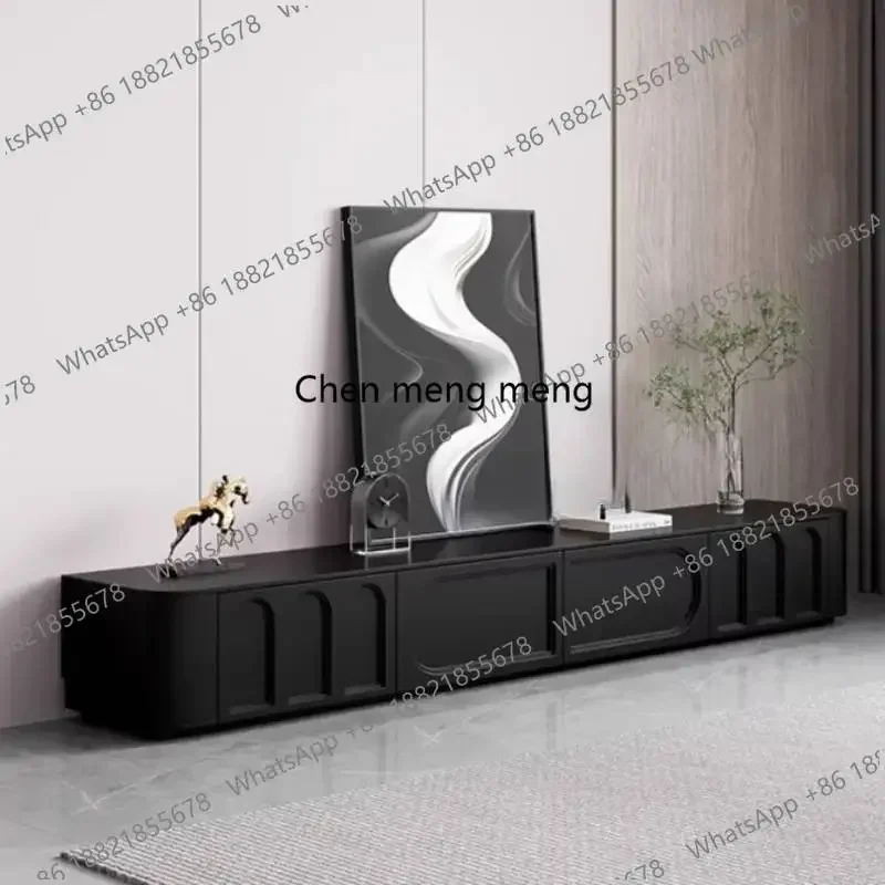 Фото Тумба под телевизор YL Design черная, в скандинавском стиле, с ящиками для хранения, роскошная, для гостиных, мебель для дома №3