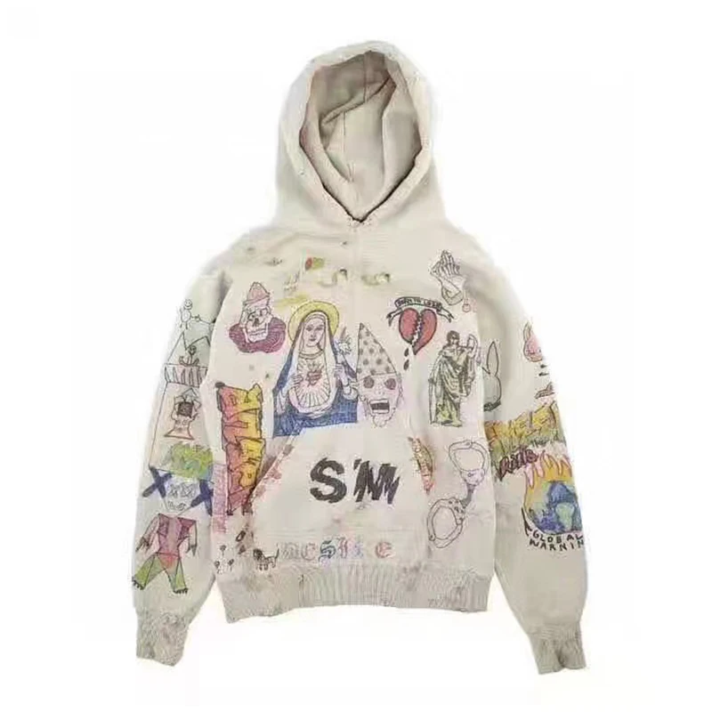 

Sm Doodle Retro Hoodie Jas # Nigo3753