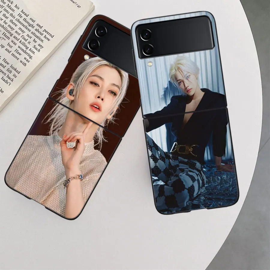 Чехол F-Felix Lee SKZ для Samsung Galaxy Z Flip 6 5G 5 4 3 черный жесткий чехол сотового телефона