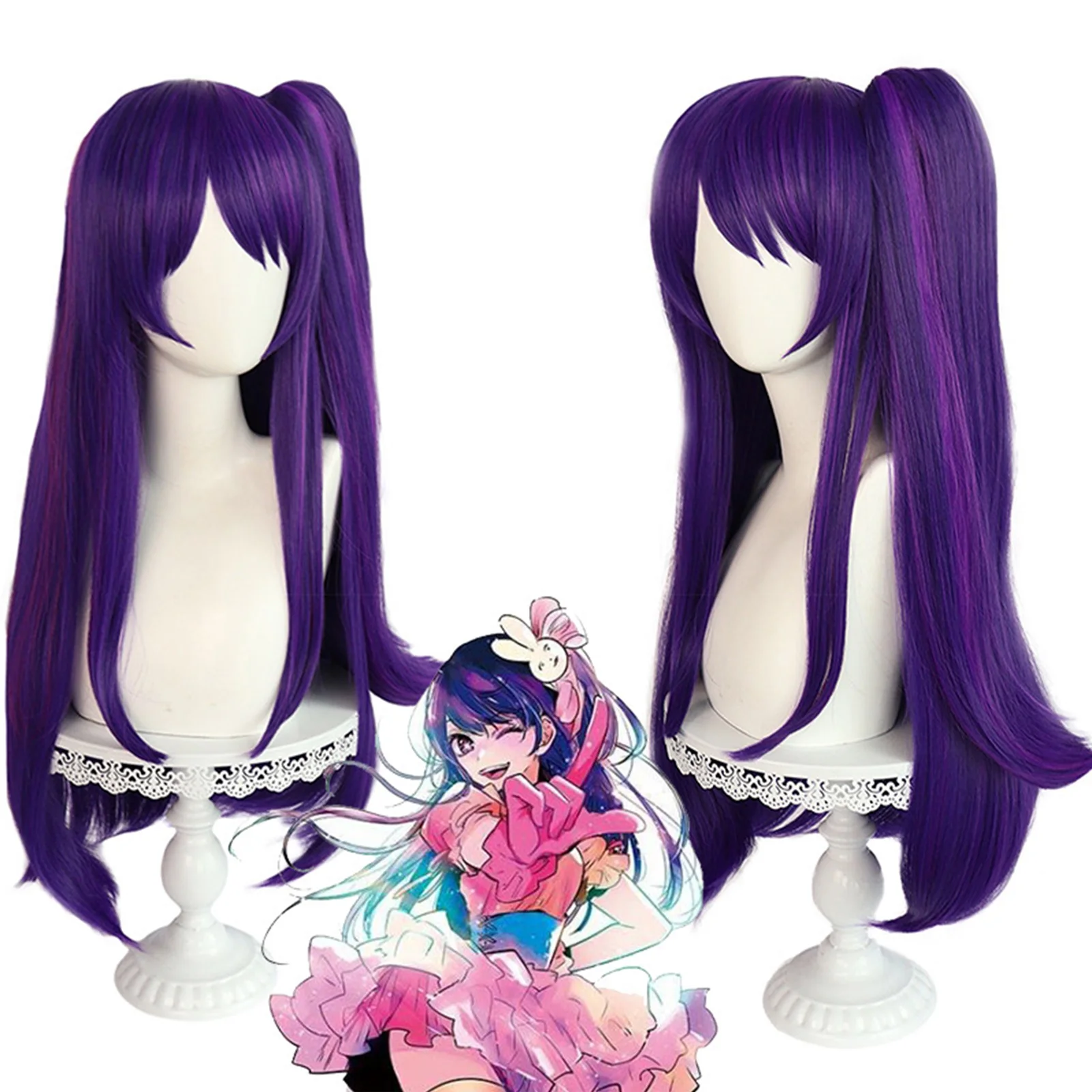 

73Cm Arrival Ai Hoshino Ko Hoshino Ai Cosplay Wig Costume Anime Akuamarin Hoshino Rubii Fiber Heat Resistance Synthetic Wigs