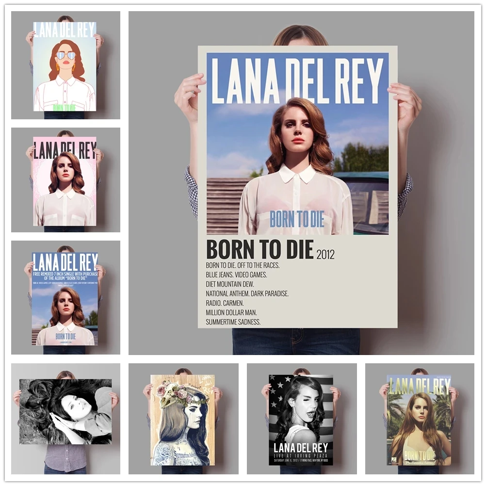 

Modular Canvas Pictures Lana Del Rey Poster Prints Painting Music Singer Model Home Decoration Wall Art No Frame For Living Room