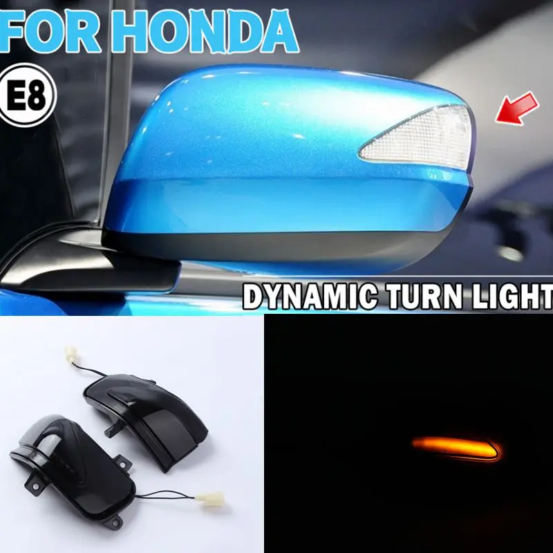 Para honda fit jazz hatchback 2009-2013 insight carro led dinâmico turn signal espelho lateral luz traseira indicador blinker lâmpada