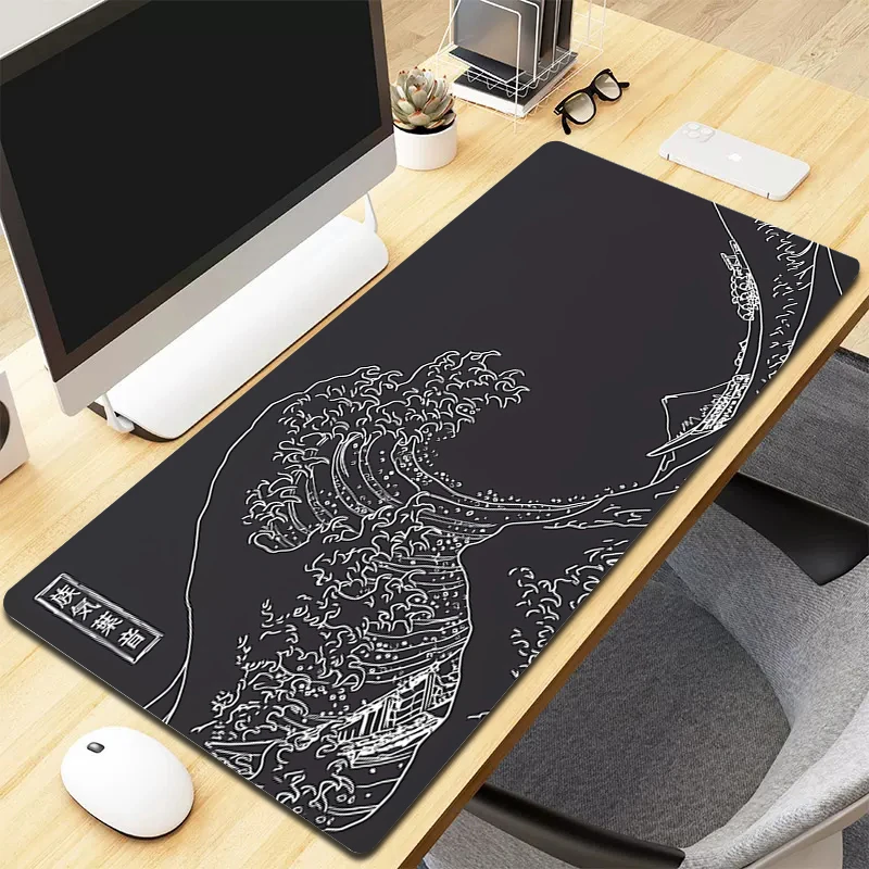 

Большой коврик для мыши Great Wave Off, геймерские коврики, офисные аксессуары для настольного коврика, коврики для клавиатуры, коврик для мыши, Противоскользящий коврик с HD-принтом