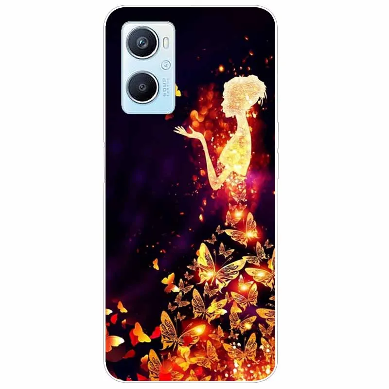 Мягкие чехлы с принтом для Oppo A96 4G чехол из ТПУ мягкий силиконовый прозрачный