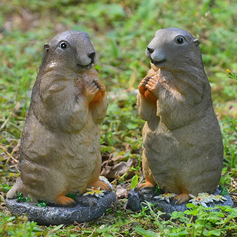 

Bonsai Decorations Study Groundhog Small Ornaments Animal Model Micro Landscape Props Resin Crafts Wholesale