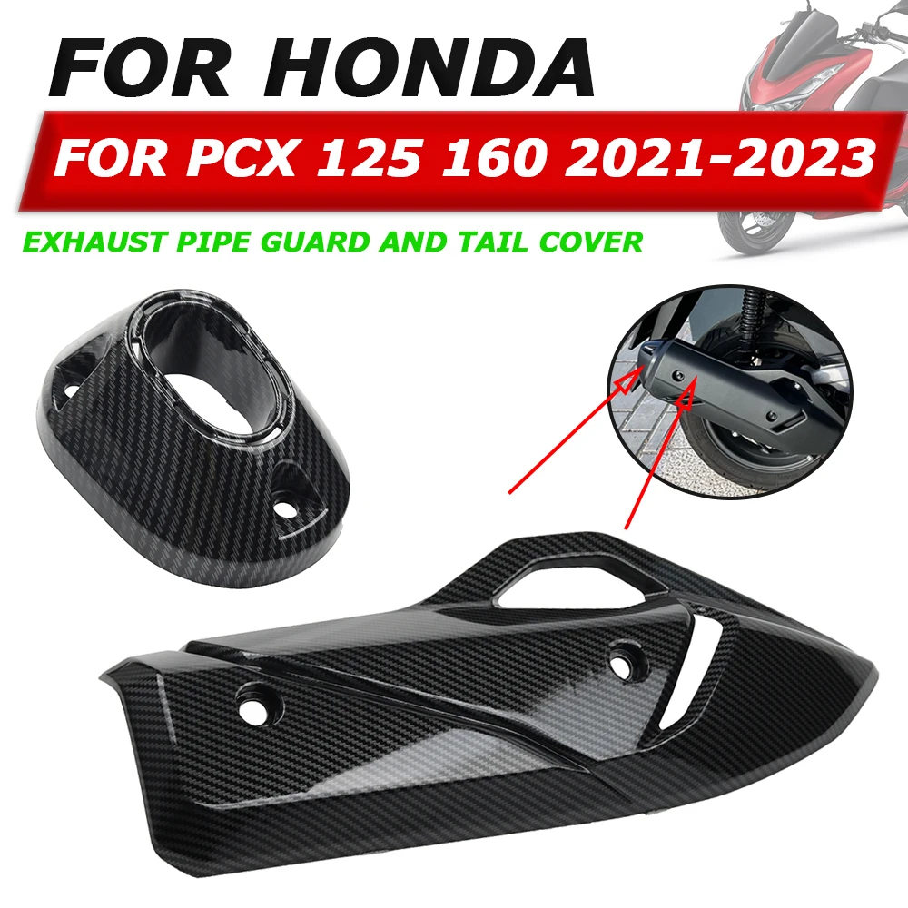 

For HONDA PCX160 PCX125 PCX 160 PCX 125 2021 2022 2023 Exhaust Muffler Pipe Heat Shield Thermal Insulation Cover Tail Guard