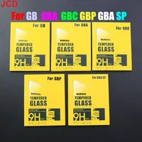 jcd 1 pcs anti scratch tempered glass clear for gameboy screen lens protector for gb gba gbc gbp gba sp protective film
