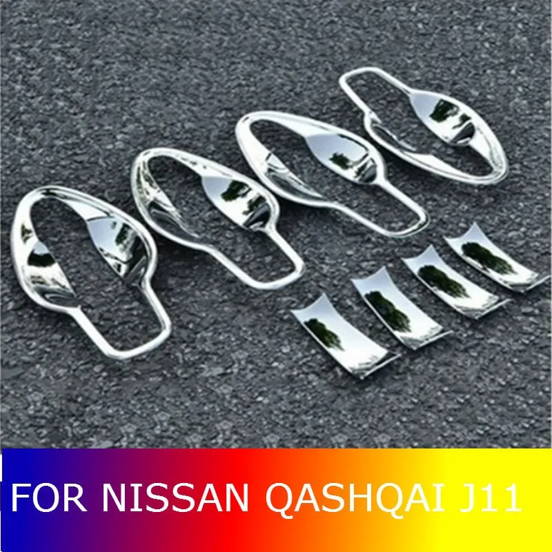 

Хромированная крышка дверной ручки для Nissan Qashqai J11 2014 2015-2020, крышка чашки, отделка, вставка, Безель, рамка, умный ключ, Стайлинг автомобиля