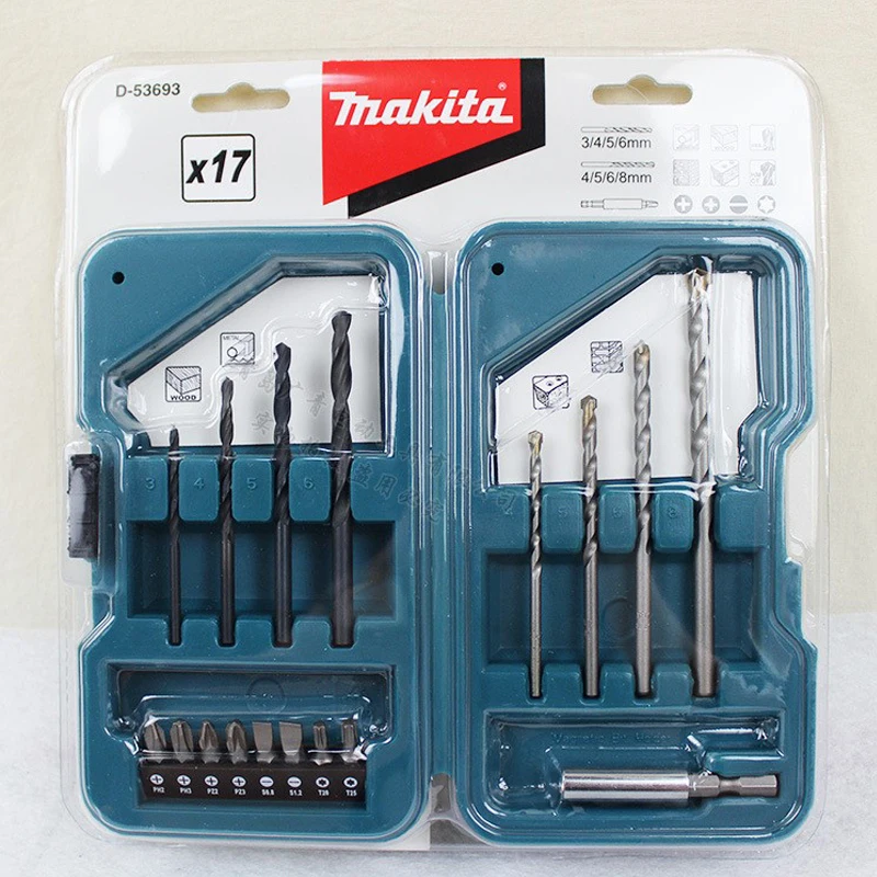 

Makita D-53693 17Pcs Lmpactx Driver Bit Set~Precision Machined Tips Metal Magnetic Screw Bits Power Tools Accessories