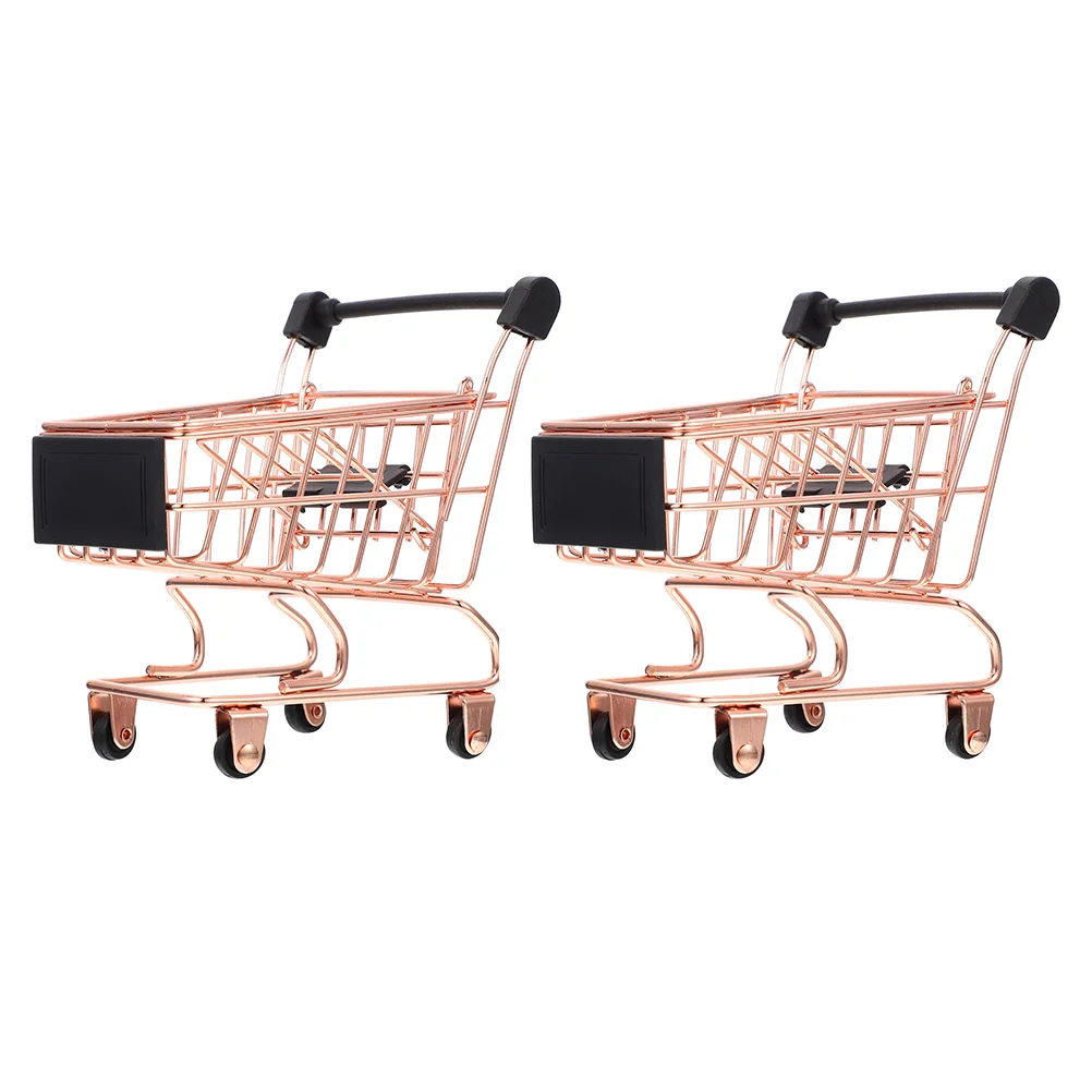 

2pcs Mini Shopping Cart Toys Mini Cart Mini Carts