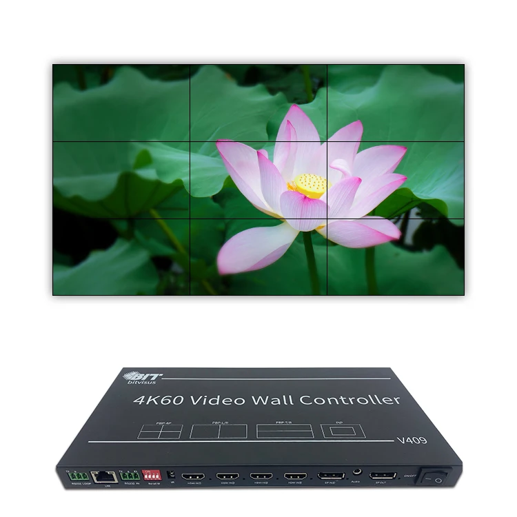 

Hot Selling RS232 Remote control 4K 8K TV 1x5 1x7 3x3 3x4 HDMI video wall controller