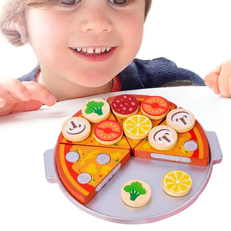 

Play Pizza For Kids Kitchen Wooden Play Pizza Toy Food For Kids Colorful Multifunctional Vivid Kids Play Food For Girls Boys