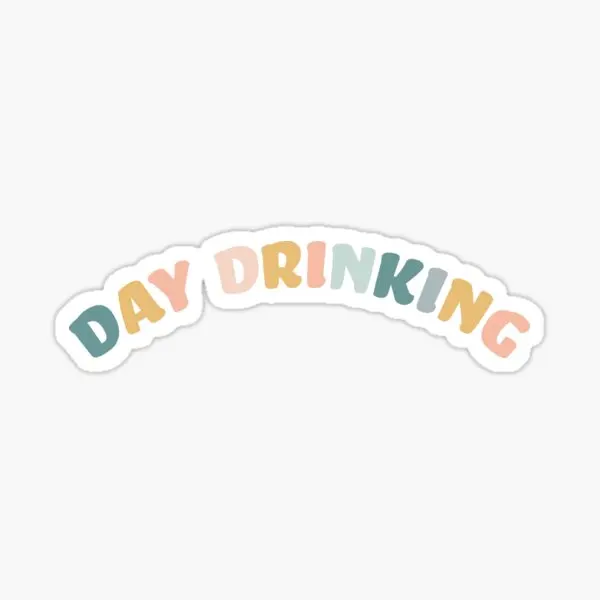 Day Drinking  5PCS Stickers for Car Cartoon Funny Water Bottles Living Room Background Decorations Bumper Decor  Kid Anime Art