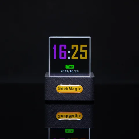 GeekMagic GIFTV Crystal Голографическое украшение рабочего стола: умная метеостанция с ПОДАРОК-анимацией и фотоальбомами