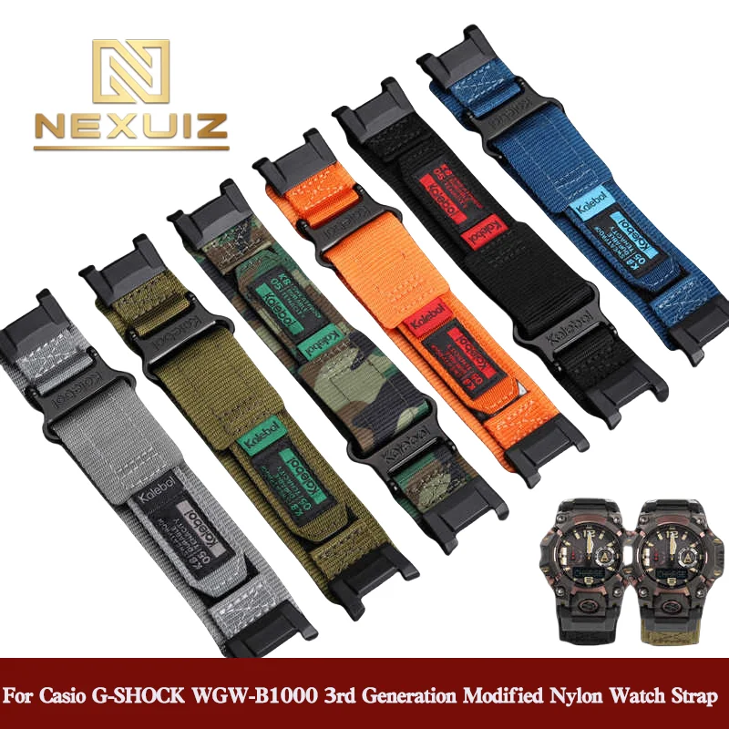Фото GWG-B1000 для Casio G-SHOCK GWG-B1000 модифицированный нейлоновый мужской ремешок для часов 3-го поколения с мягким дышащим регулируемым ремешком №1