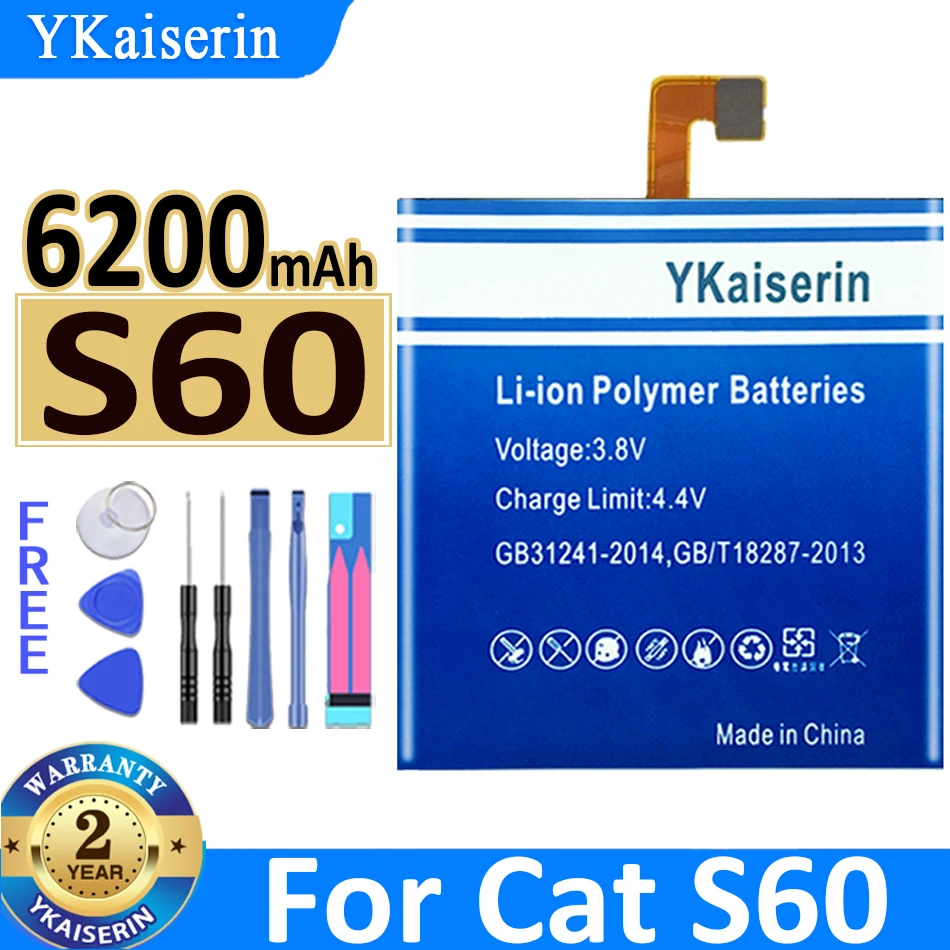 

YKaiserin Top Quality 6200mAh Battery for Caterpillar CAT S60 Mobile Phone Replacement Accumulator
