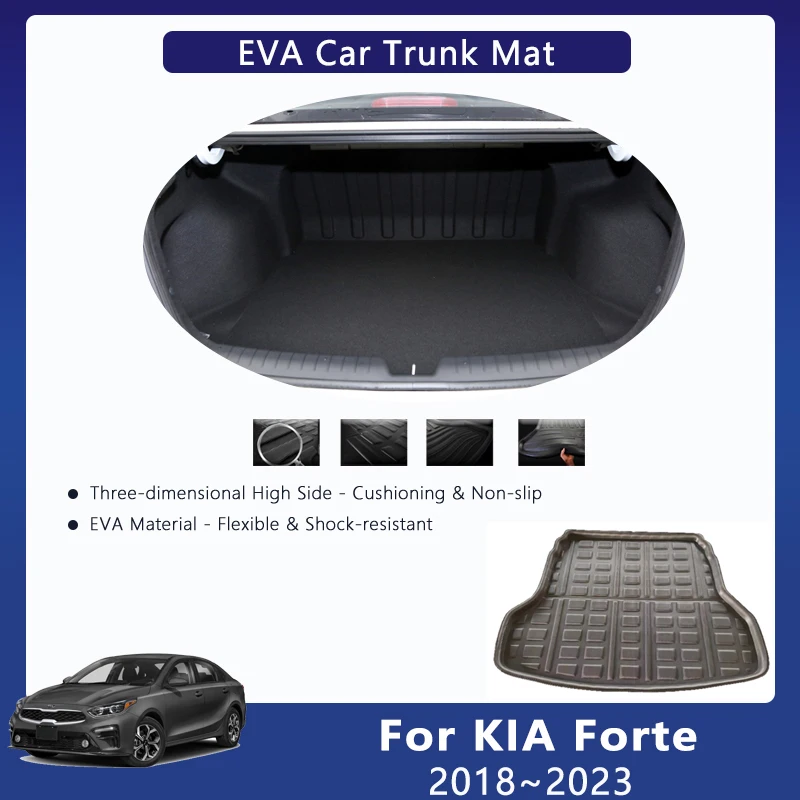 

Car EVA Rear Trunk Mat For KIA Forte K3 Cerato BD 2018 2019 2020~2023 Waterproof Trunk Storage Pad Cargo Carpet Auto Accessories