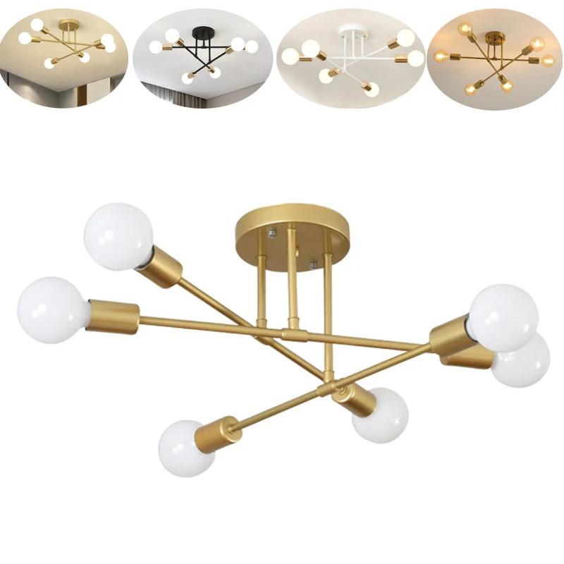 

LED Chandelier Metal Suspension Modern Chandeliers Light Luxury Lustre for Dining Living Bedroom Vintage Ceiling Lamp Home Decor