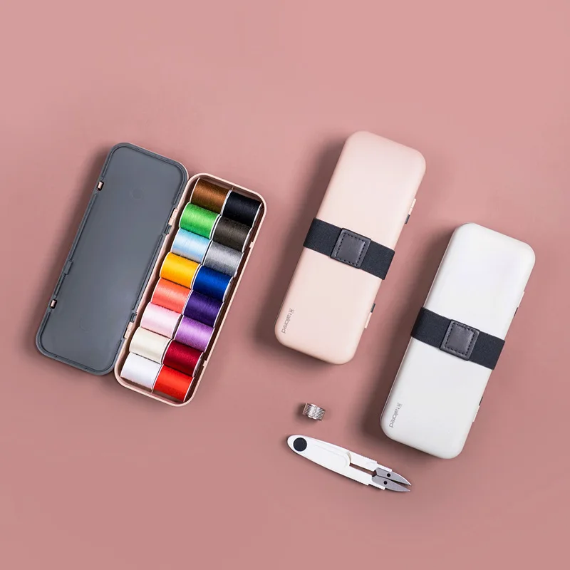 

Fashion Womens Household Needle Thread Box Set Portable Storage Bag Hand Sewing Living Room Box Sewing Needlework Accessories