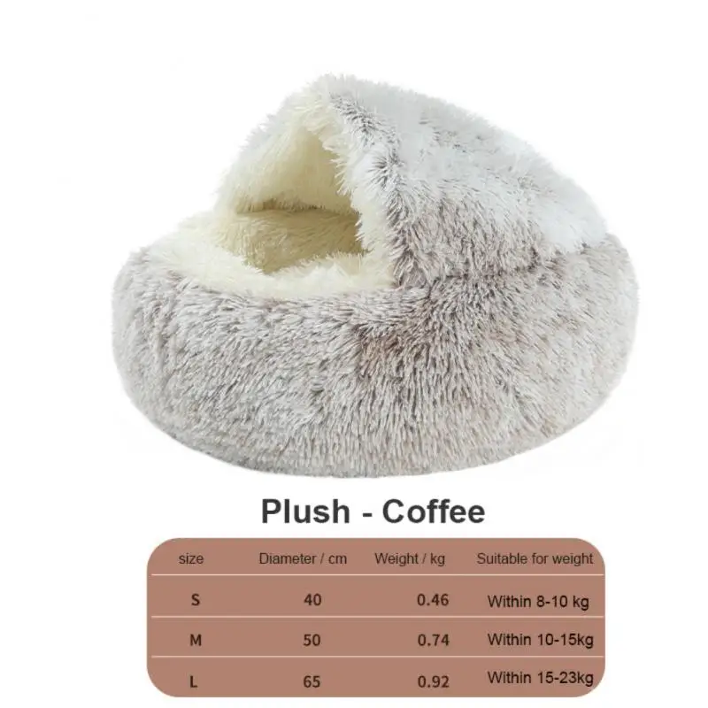 

Winter Pet Bed Soft And Comfortable Warm Shell Semi-enclosed Cat Mattress Cute Pet Cat Bed Kennel Dog Sleep Protector Pet Bed