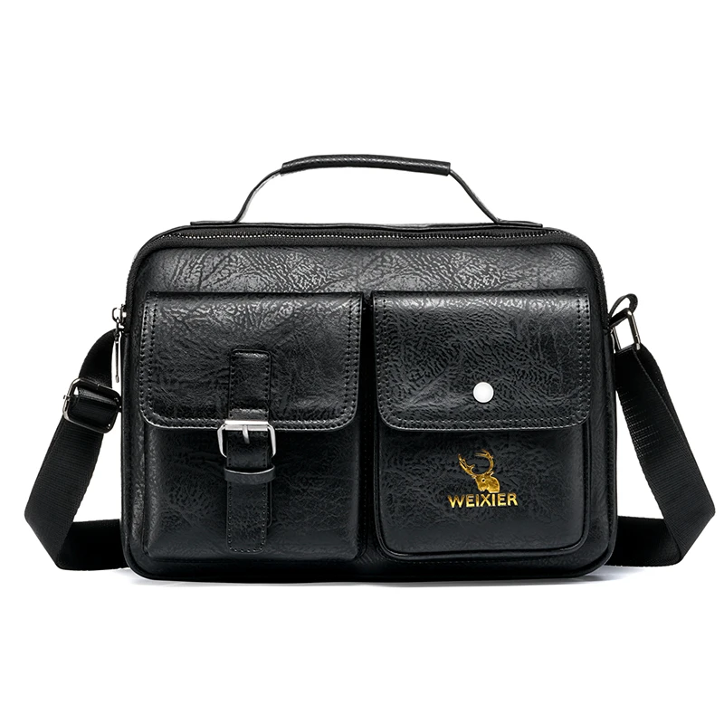

Fashion Men's Shoulder Portable PU Leather Handbag Business Briefcase Travel Man Crossbody s Brand Quality Men Bag