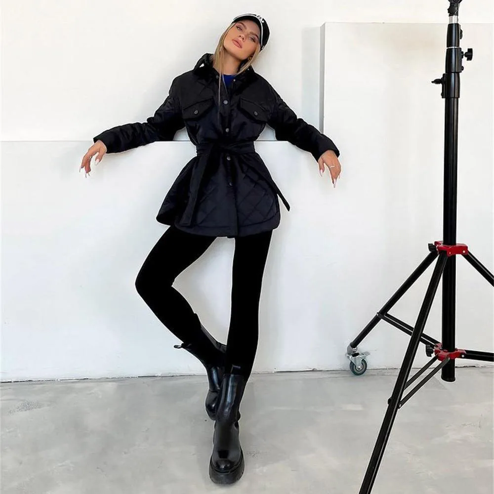 Winter Thicken Jacket Women 2022 Long Loose Warm Padded Cotton Parkas Fashion Casual Solid Single-breasted Coats Female Clothing