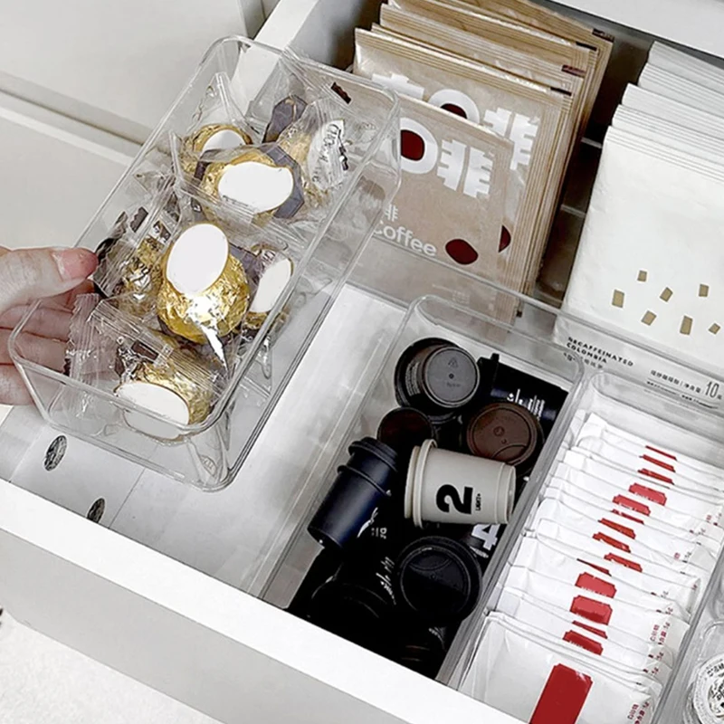 Прозрачная коробка для хранения косметических кистей макияжа