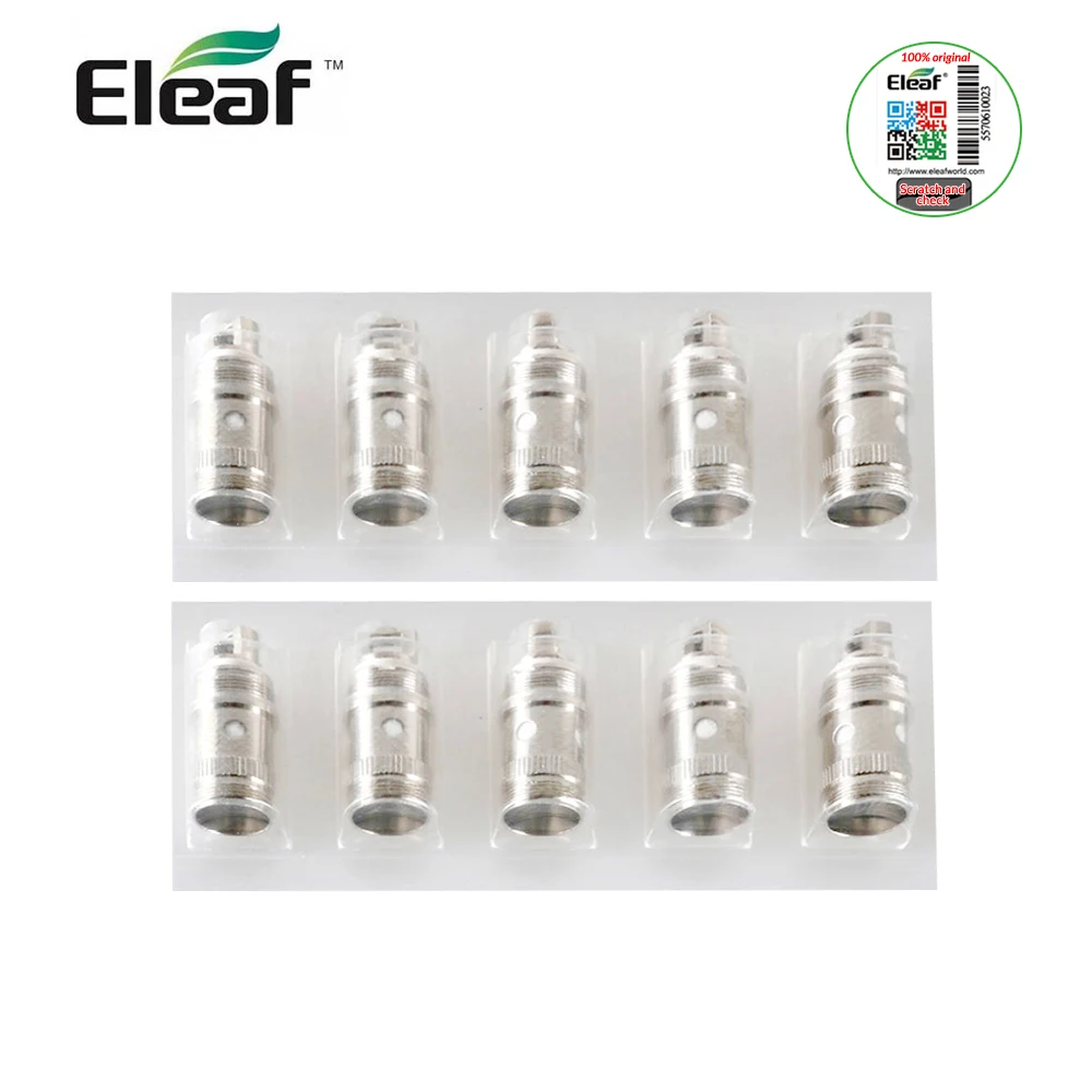 

Clearance Oiginal Eleaf EC Head Atomizer Coil 0.3ohm 0.5ohm Organic Cotton Wick Coil Pure Taste Head for iJust 2 & Melo Atomizer