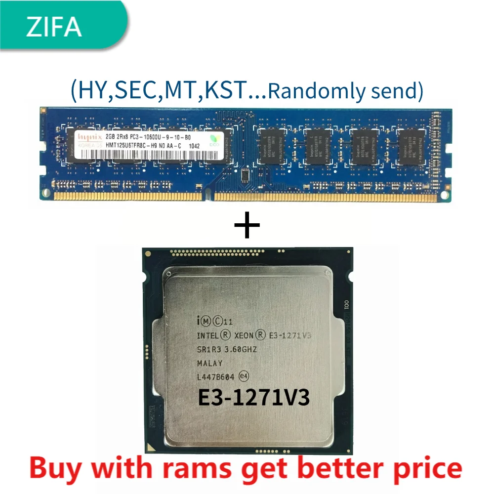 

DDR3 2G 1333Mhz with E3-1271 v3 E3 1271 v3 E3 1271v3 3.6 GHz Quad-Core Eight-Thread CPU Processor L2=1M L3=8M 80W LGA 1150