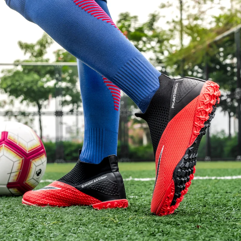New Breathable Mesh Football Boots Men Women Superstar TF Soccer Shoes Men Professional Futsal Sneakers Big Size 49 botas futbol images - 6