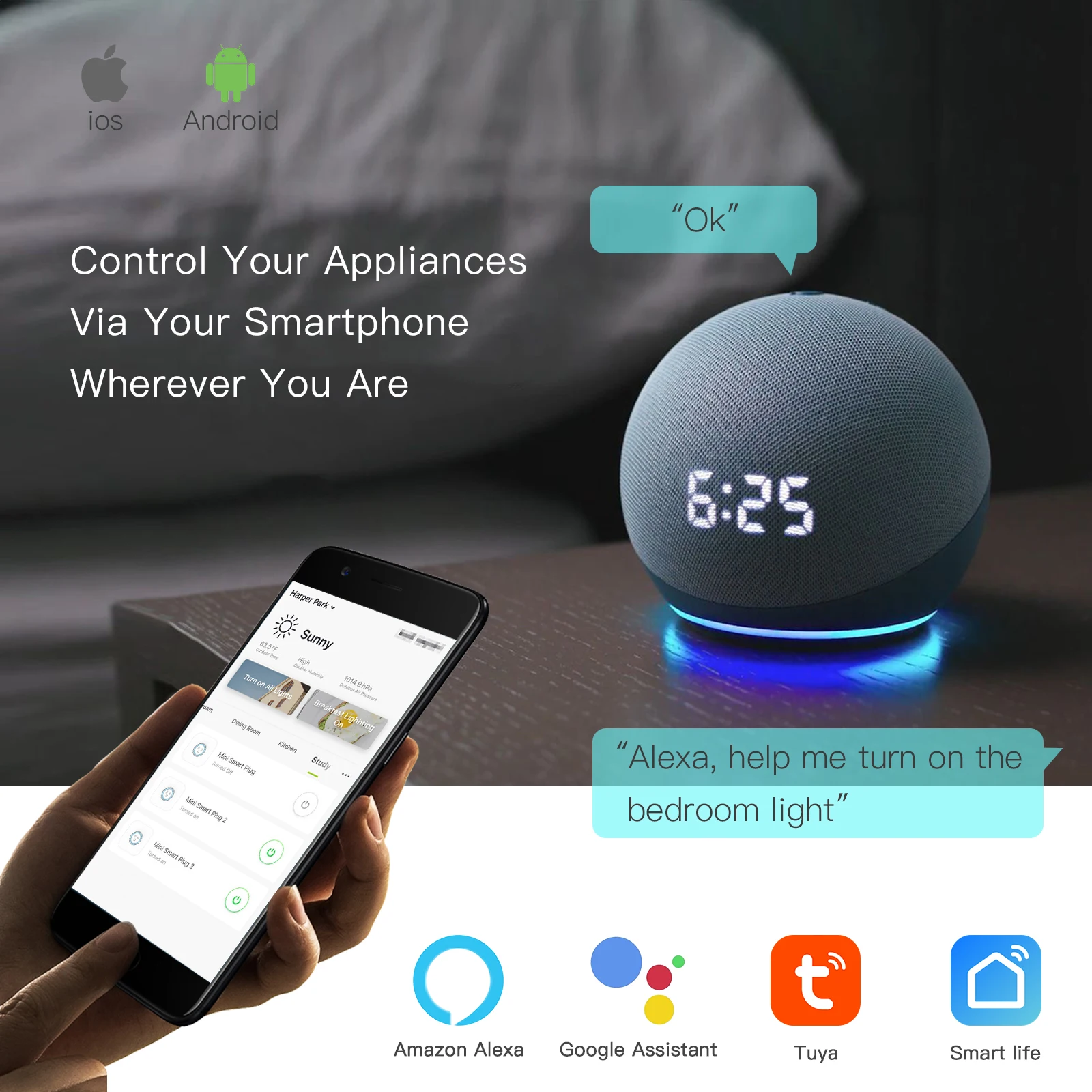 Двойной Wi-Fi переключатель для штор BSEED Zigbee умный с электрическим мотором Tuya Smart Life