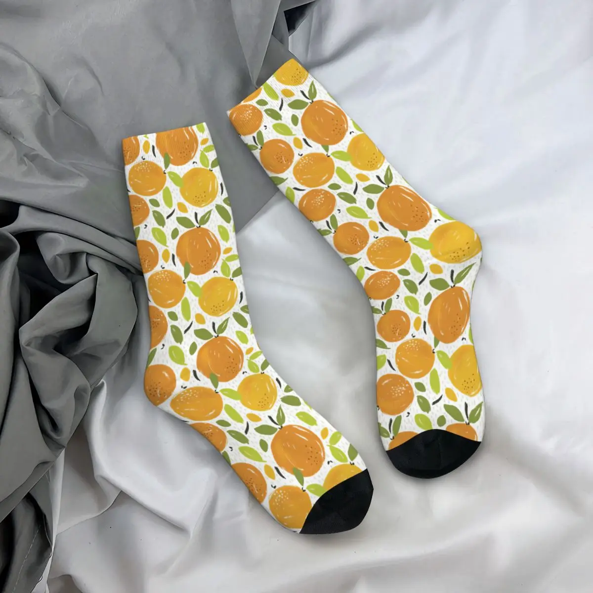 Seamless Pattern Bright Citrus Oranges Adult Socks,Unisex socks,men Socks women Socks