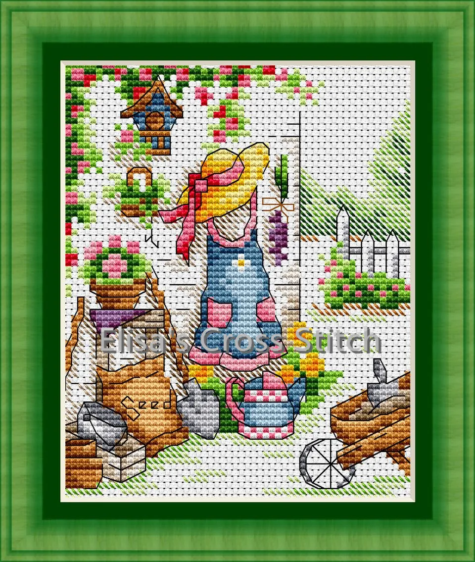 

SJ017D Stich Cross Stitch Kits Craft Packages Cotton Seasons Painting Counted China DIY Needlework Embroidery Cross-Stitching
