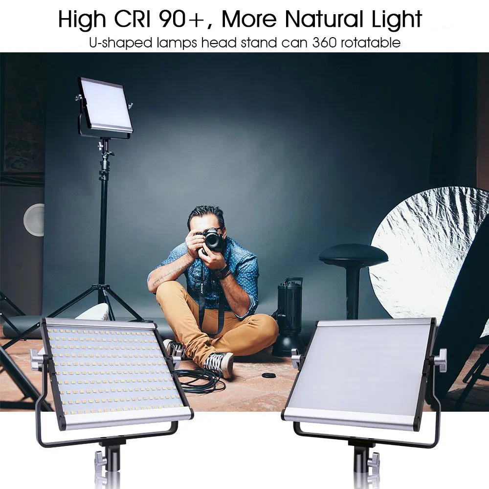 Travor L4500 3set professional lighting photography studio light kit bi color led video panel fill lamp for shooting