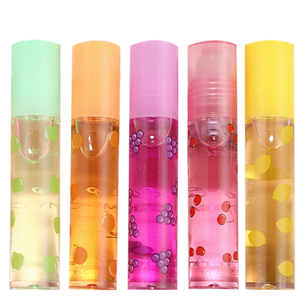 

5 Pcs Fruit Lip Balm Suits Kids Transparent Lip Pomade Bulk Lip Pomade Lip Plump Potion Liquid Women Lip Filler Miss