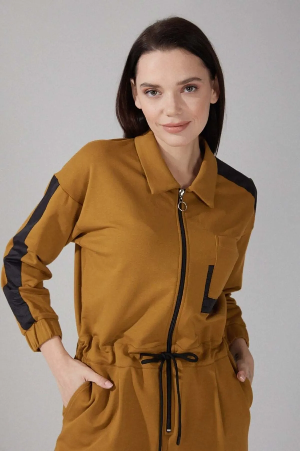 

Women's Overalls Garnished Two Thread Jumpsuit (saffron) Hot Style Quality Fabric Sleeveless Baggy Trousers Casual Jumpsuit