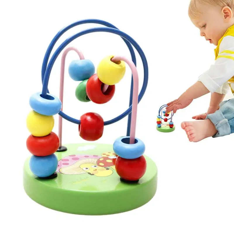 

Bead Maze Toy Wooden Roller Coaster Bead Toy Montessori Toy & Educational STEM Toy-Early Learning-Develops & Fine Motor Skills