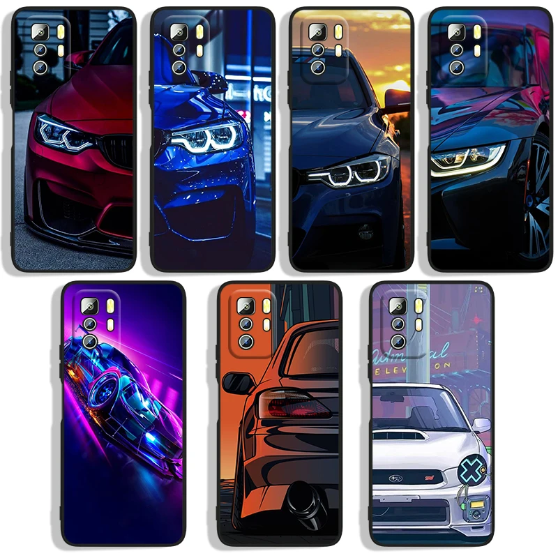 

Cool Sports Car Comic Phone Case For Xiaomi Redmi Note 4X 5 5A(32GB) 6 7 8T 8 9 9T 9Pro Max 9S Pro Black luxury Silicone Back