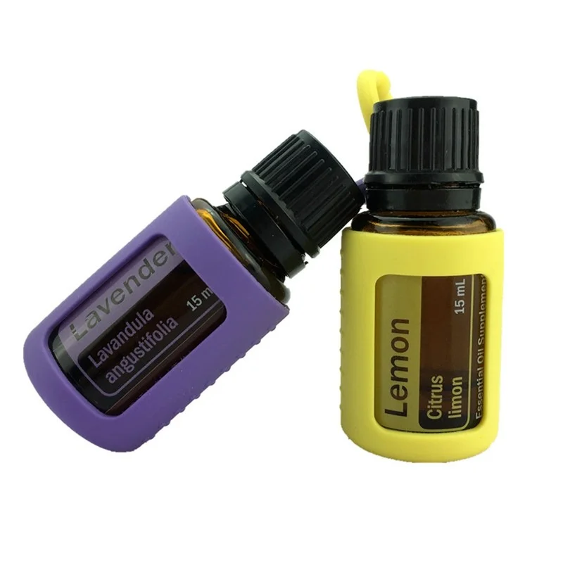 

10Pcs/set Silicone Essential Oil Case for Doterra 5ml 10ml 15ml Bottle Organizer Cover Protective Case for Hanging Organizador