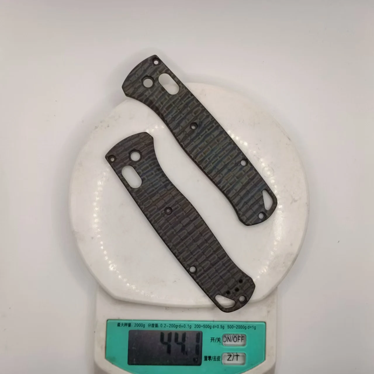 1 пара горящих титановых весов с ручкой и рисунком тигра для Benchmade Bugout 535