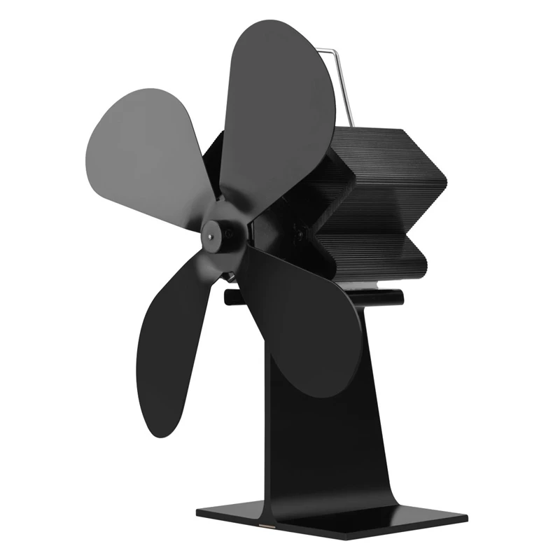 

Best Heat Powered Stove Fan ,4-Blade Auto-Sensing Fireplace Fan For Wood/Log Burner/Fireplace, Efficient Wood Stove Fan,Black