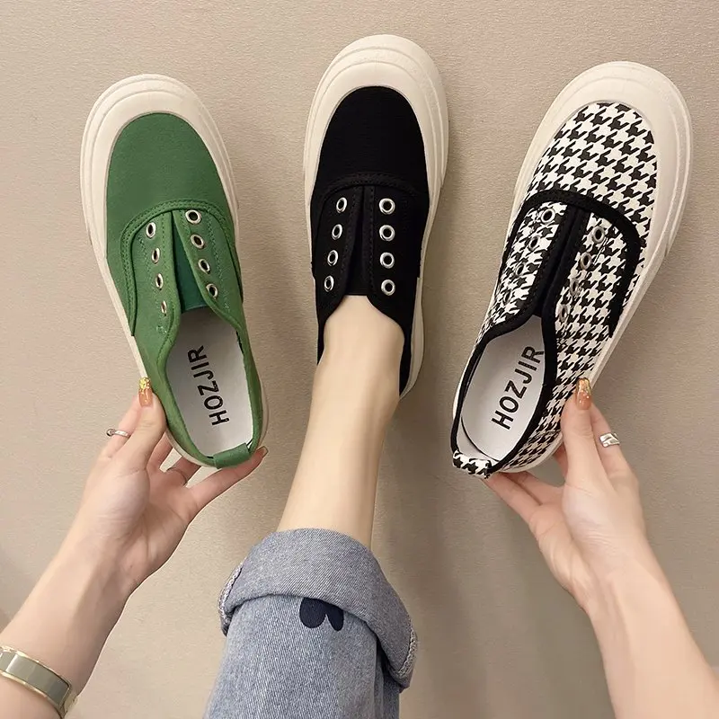 

Shoes Woman Flats Round Toe Shallow Mouth Espadrilles Platform Casual Female Sneakers Modis Dress New Summer 2022 Fabric Leisure