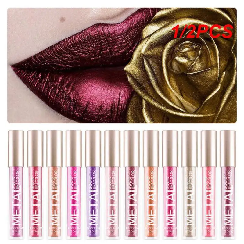 

1/2PCS Lip Honey Rich Color Anti-sweat Lacquer Lipstick Waterproof Lacquer Liquid Lipstick Lip Makeup Lip Gloss Non-stick Cup