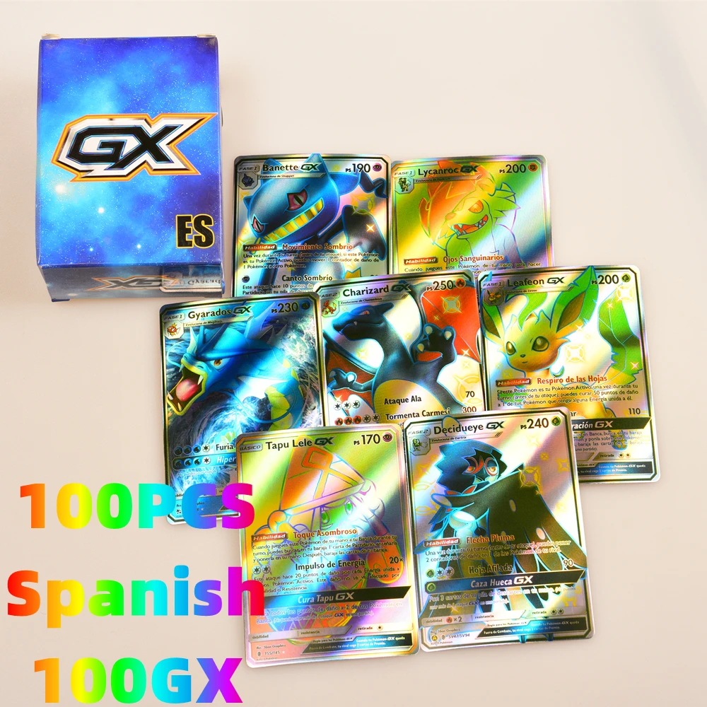 

Anime Pokemon, Spanish Cards, GX, EX, V, VMAX, Collection, Competitive, Games, Battle, Interactive Toys, Birthday Gifts