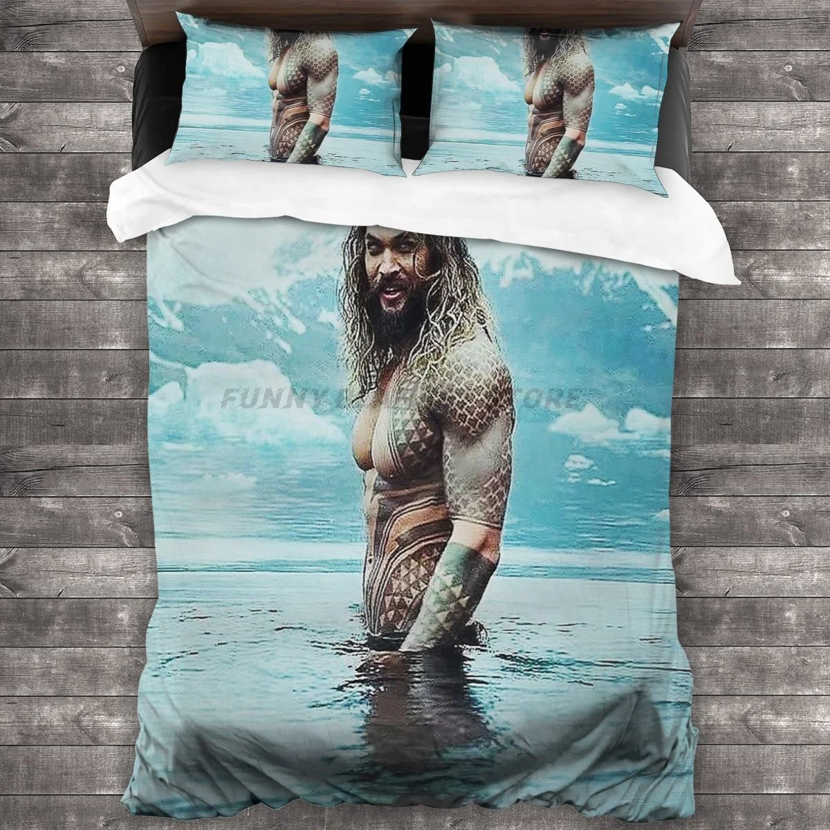 

Jason Momoa Bedding Set Duvet Cover Pillowcases Comforter Bedding Sets Bedclothes