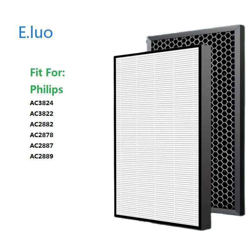 

FY2422 FY2420 pour purificateur d'air Philips AC2882 AC2887 AC2889 AC3822 filtres HEPA et charbon actif compatibles