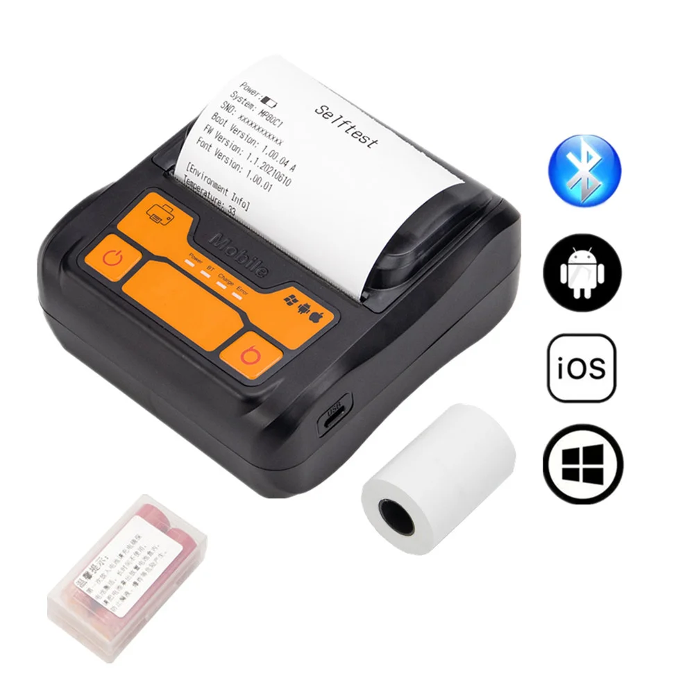 Модернизированный 80 мм 3 ''беспроводной портативный термопринтер и этикетка 2