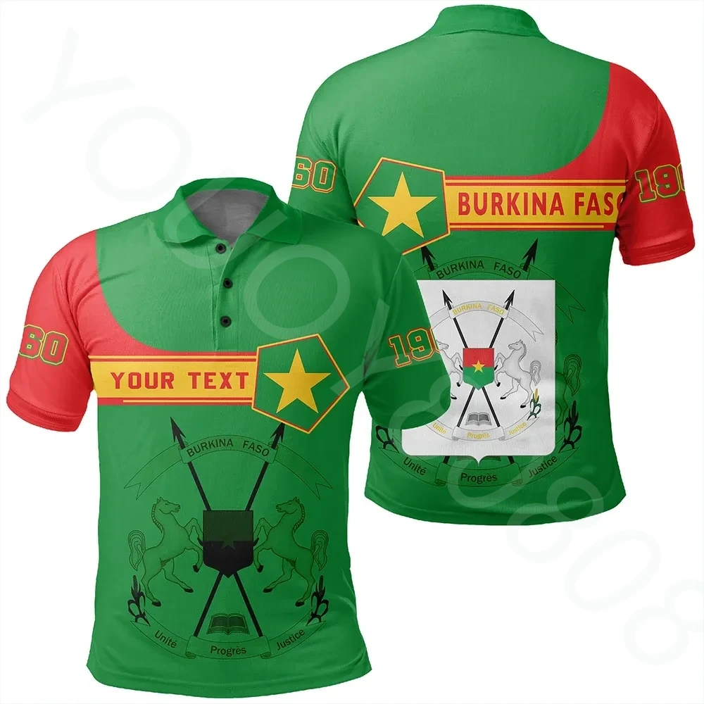 

(На заказ) Летняя мужская рубашка 2023 в африканской зоне, Повседневная рубашка-поло в стиле Буркина-Фасо с принтом в виде пятиугольника