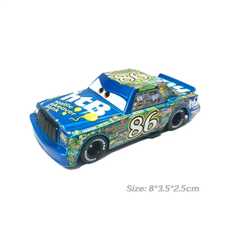 6 Стиль Чик Хикс Дисней Пиксар Автомобили 2 3 Металлик Металлический слиток 1:55 Молния Маккуин Круз Джексон Дети Игрушки Для Детей Подарок Мальчик